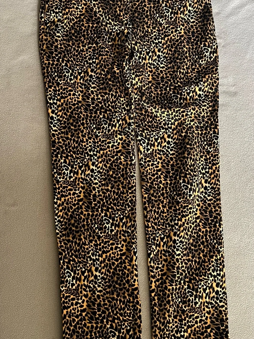 Michael Kors Leopard Print Straight Leg Stretch Pants - Size 10